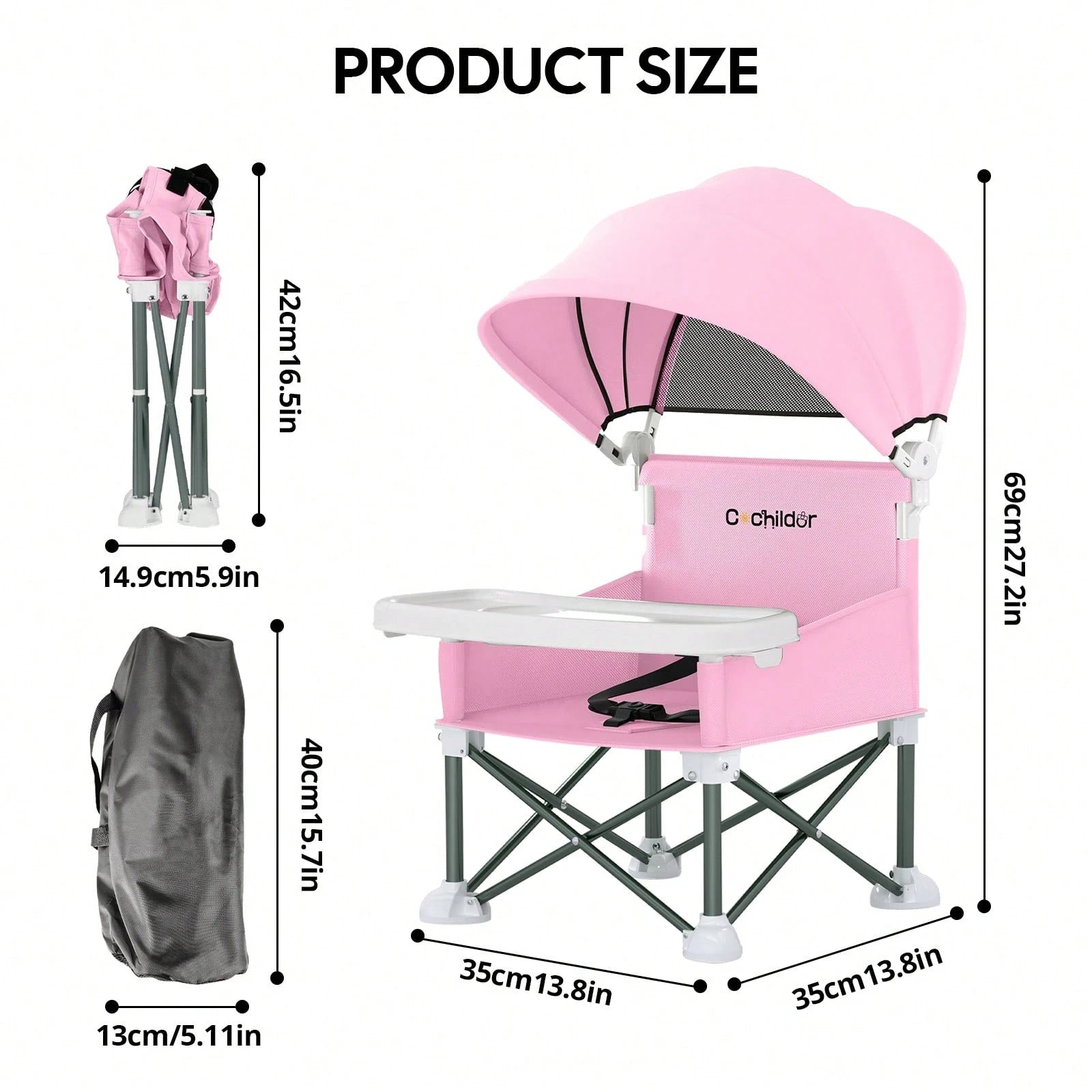 👶 3-in-1 Portable Baby Chair
