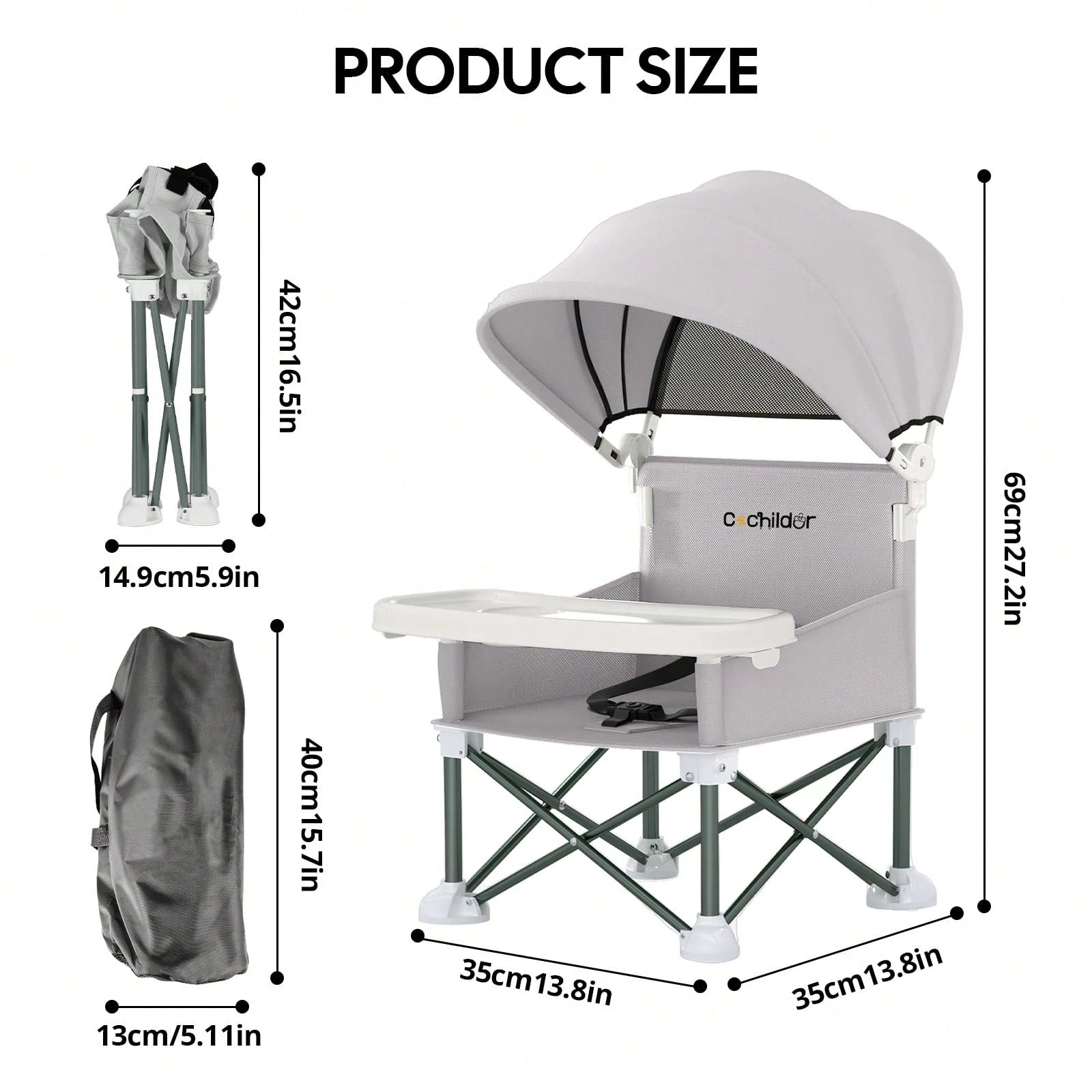 👶 3-in-1 Portable Baby Chair