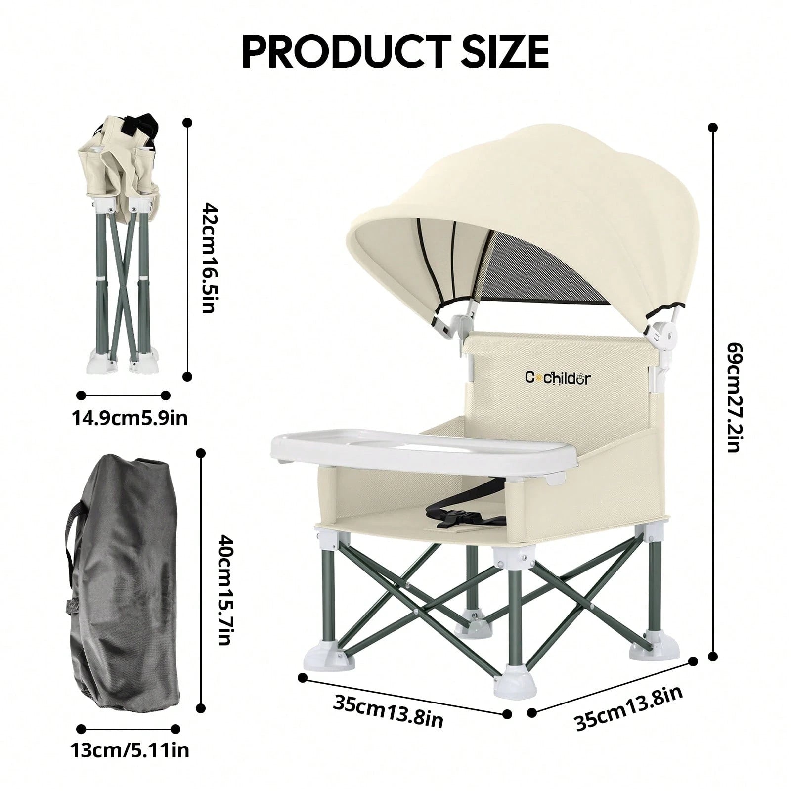 👶 3-in-1 Portable Baby Chair